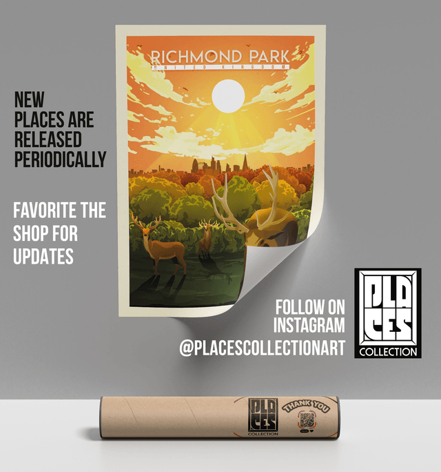 Richmond Park Wall Art Print
